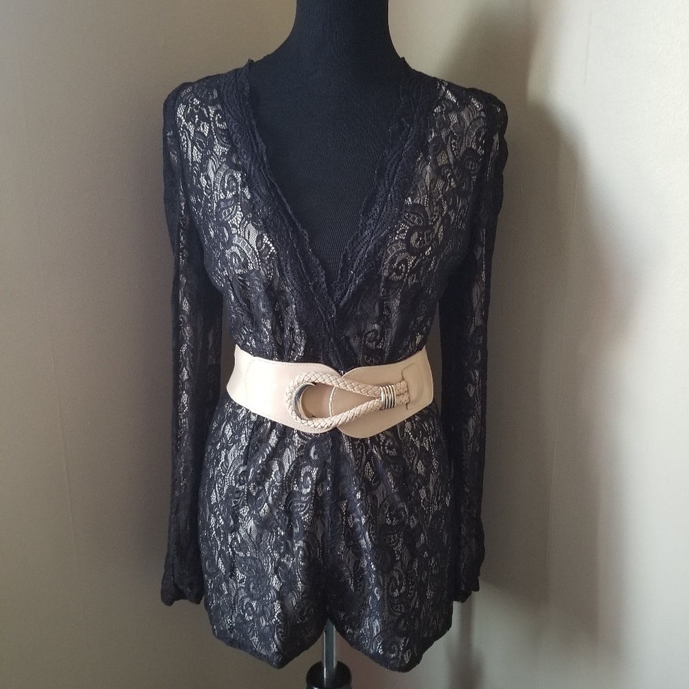Lace Long Sleeve Romper